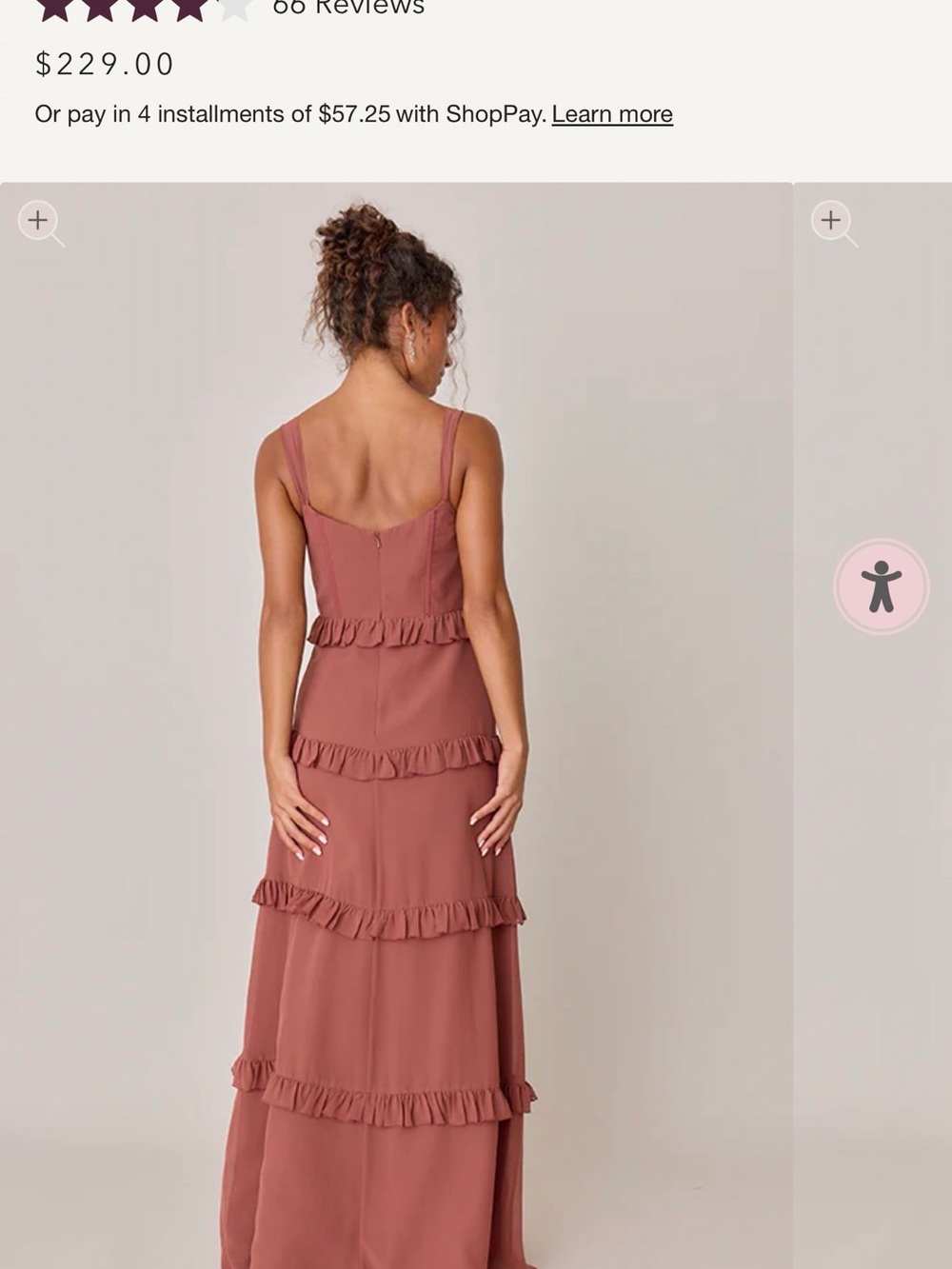 Revelry Rust Ruffle-Tiered Maxi Dress - Picture 2 of 8